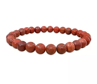 Pulseira de Jaspe Vermelho A contas 6-7mm