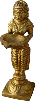Castiçal Nag Kanya Deepak Bronze 13cm