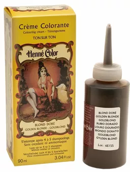 Pack de 3 cremes de coloração de hena louro dourado 90ml