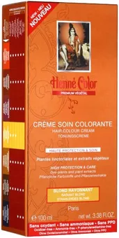 Caixa com 3 cremes colorantes de qualidade superior à base de plantas Louro Radiante 100ml