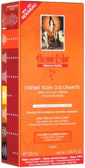 Embalagem de 3 Cremes colorantes Premium com ingredientes activos vegetais cobre flamejante 100ml