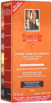 Embalagem de 3 cremes colorantes premium com ingredientes activos vegetais envoutant preto 100ml