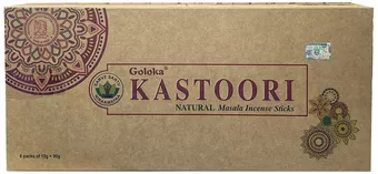 Goloka Incenso Kastoori Masala Natural Musk 6x15g
