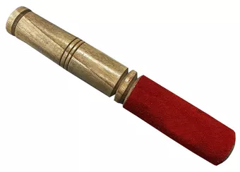 Macete de madeira vermelho para taça de canto de 18 cm