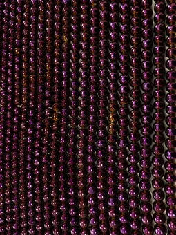 Fio de Contas Redondas Hematita Roxo Dourado A 6 mm