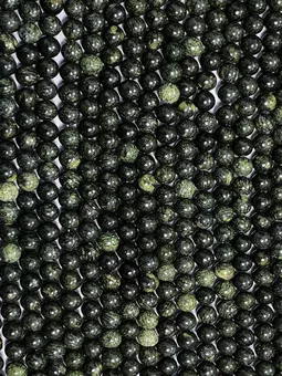 Fio de Contas Redondas de Serpentina Peru AB 8mm