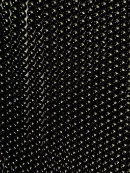 Fio de Contas Redondas de Turmalina Negra A 8-9mm