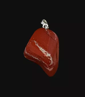 Pendente Pedra Rolada Jaspe Vermelho AB