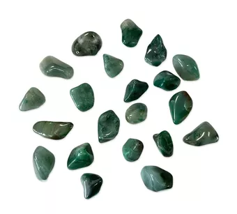 Calcedónia verde AB pedras laminadas 250g