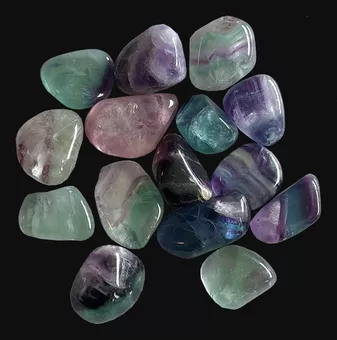 Fluorita Multicolor AA Pedras Roladas 2-3cm 250g