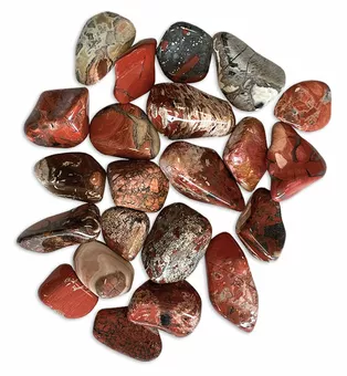 Jasper Breschia AB pedras laminadas 250g