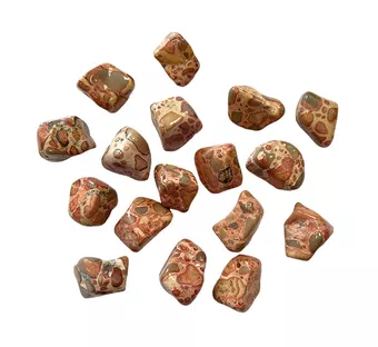 Jaspe Leopardo Rhyolite A pedras laminadas 250g