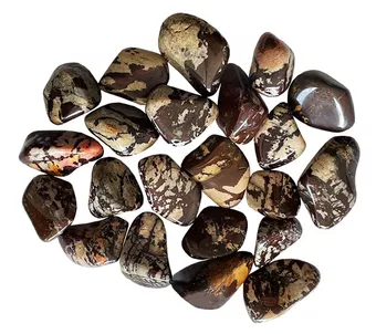 Jaspe Zebra Castanho A pedras laminadas 250g