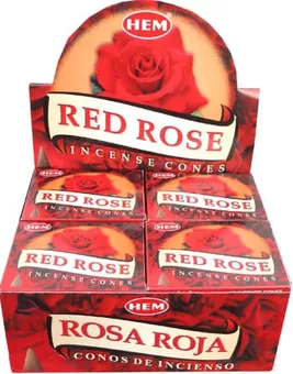 Bainha Encens rose rouge cones