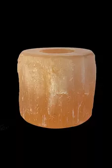 Castiçal de selenita vermelha 8-9cm 1kg