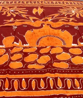 Dois Elefantes Batik para parede