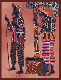 Pendente de parede para mini casais africanos © Bleu Clair