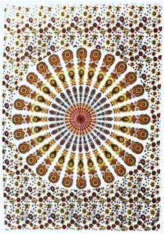 Mini Mandala Amarelo e Vermelho para pendurar na parede