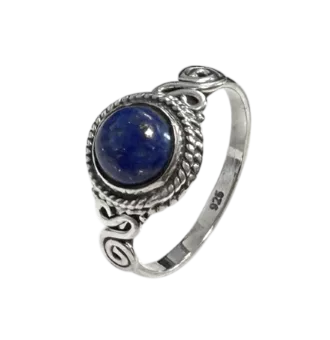 Anel de Prata 925 Lápis-Lazúli AA T58