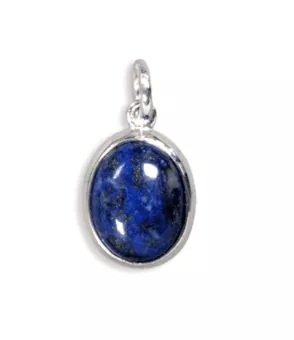 Pendente Prata Oval 925 Lapis Lazuli AA 13mm