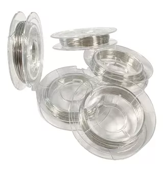 Fio de cobre prateado para jóias 0.4mm 10m x5