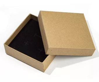 Caixa de cartão Kraft para oferta de jóias 9cm x10