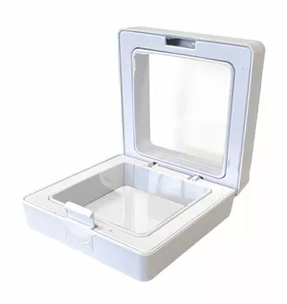 Caixa com moldura branca para jóias 4,5 cm x10