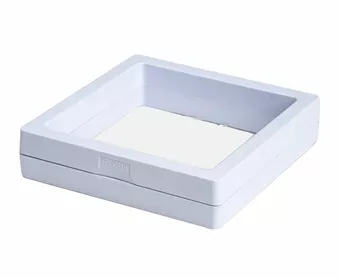 Caixa com moldura branca para jóias 9cm x10