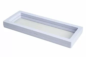 Caixa com moldura branca para jóias 23cm x10