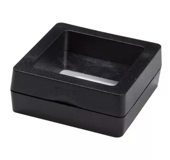 Caixa com moldura para jóias preta 4,5 cm x10