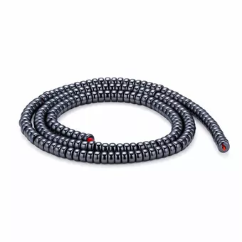 Contas espaçadoras cilíndricas curtas em Hematite 4x2mm