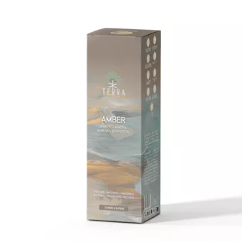 Incenso TERRA Âmbar sem carvão vegetal 12grs