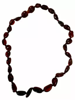 Colar de bebê em âmbar báltico com cerejas, 28 cm