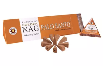 Cones de incenso backflow Vijayshree Golden Nag Palo Santo 12 unid.