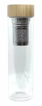 Frasco de vidro de parede dupla com infusor