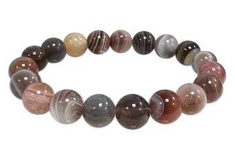 Pulseira de ágata Contas AA do Botsuana 10mm