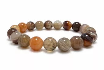 Pulseira de Ágata Botswana A contas de 10mm