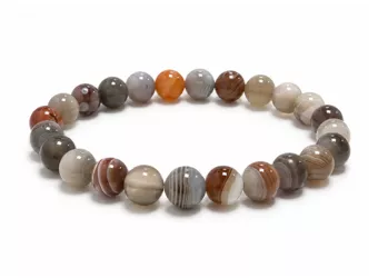 Pulseira Ágata Botswana AA contas 8mm