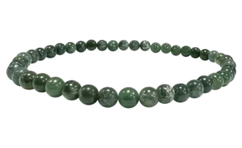 Pulseira de Ágata Musgo A contas de 4mm