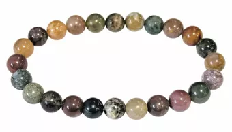 Pulseira de ágata indiana com contas A de 8 mm