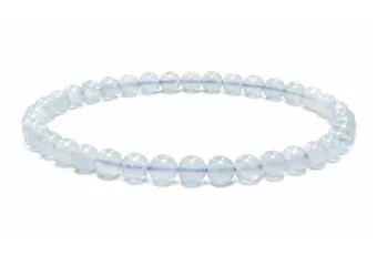 Pulseira de Água-Marinha A contas 4-5mm
