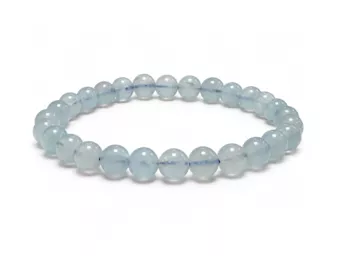 Pulseira de Água-Marinha AA+ Contas 5,5–6,5 mm