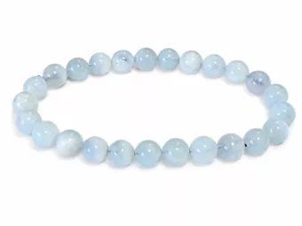 Pulseira de Água-Marinha A+ Contas 8–9 mm
