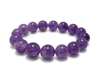 Pulseira Ametista A contas de 12mm