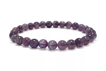 Pulseira Ametista AB contas de 6mm