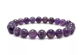 Pulseira Ametista A contas de 7,5-8,5mm