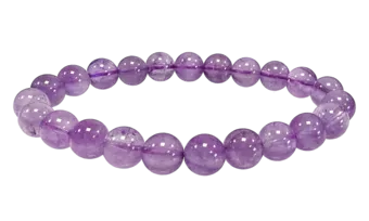 Pulseira de Ametista Clara A contas 8-9mm