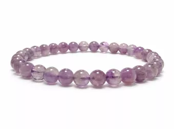 Pulseira de Ametista Lavanda A Contas de 6-7 mm