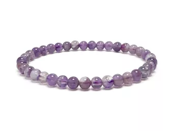 Pulseira de Ametista Listrada A Contas de 4-5 mm