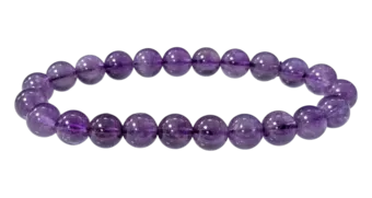 Pulseira de Ametista do Uruguai AA contas 8mm